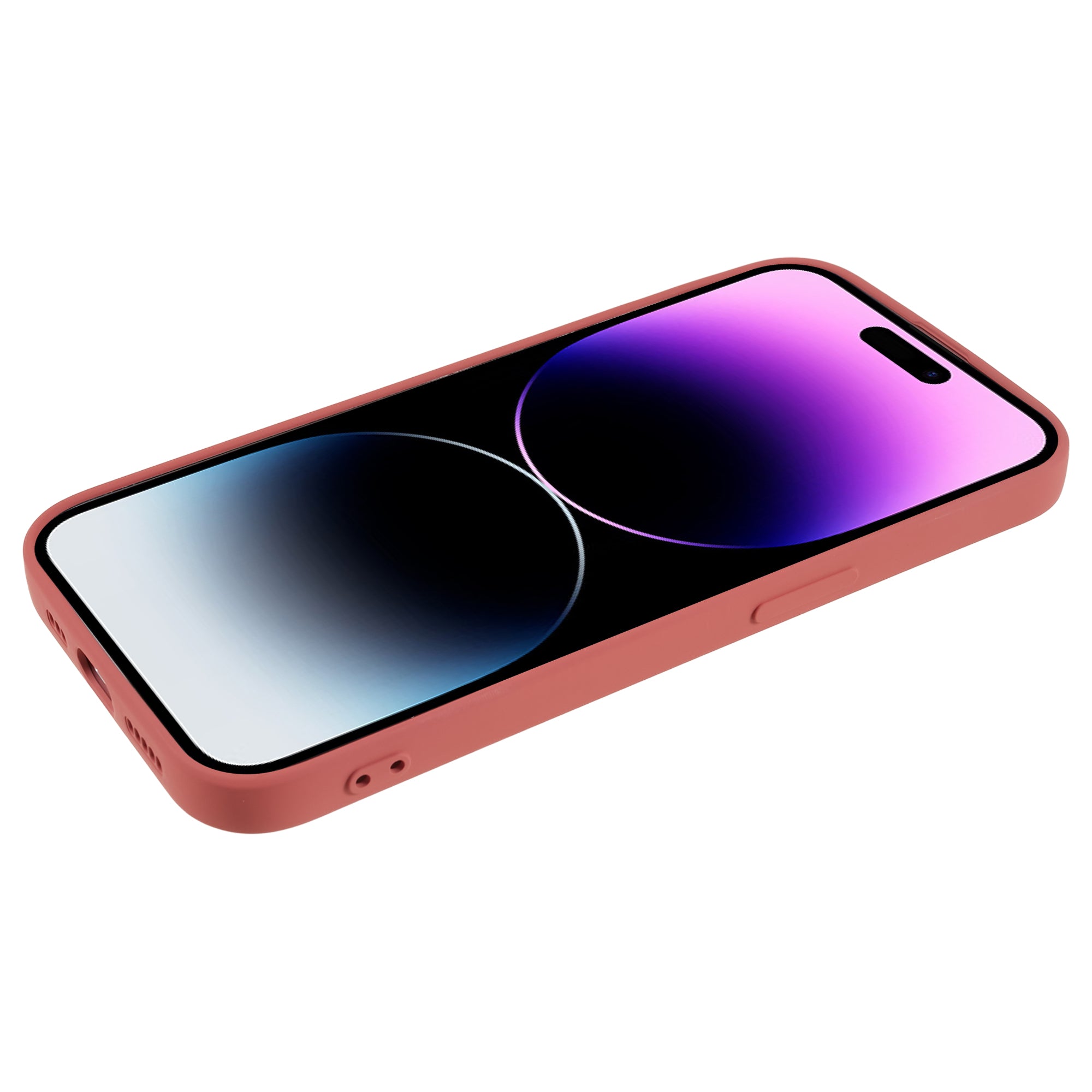 Rubberized Candy Color Shell for Phone 15 Pro Soft TPU + Fiber Lining Phone Case Phone Cover - Hawthorn Red Rubberized Candy Color Shell for Phone 15 Pro Soft TPU + Fiber Lining Phone Case Phone Cover - Hawthorn Red